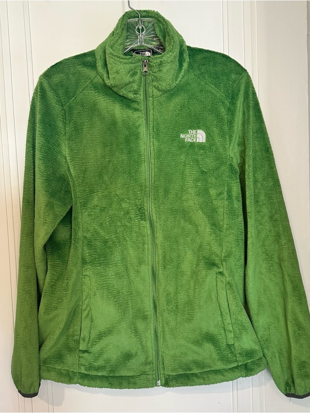 The North Face Vibrant Green Plush Fleece Zip-Up Jacket
